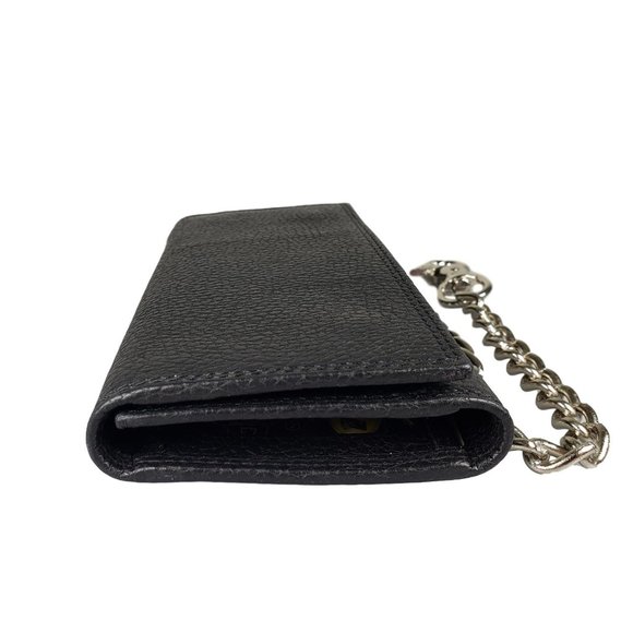 NEW Men's Black Leather Long Motorcylce Biker Chain RFID Wallet in BOX NEW - Picture 8 of 12